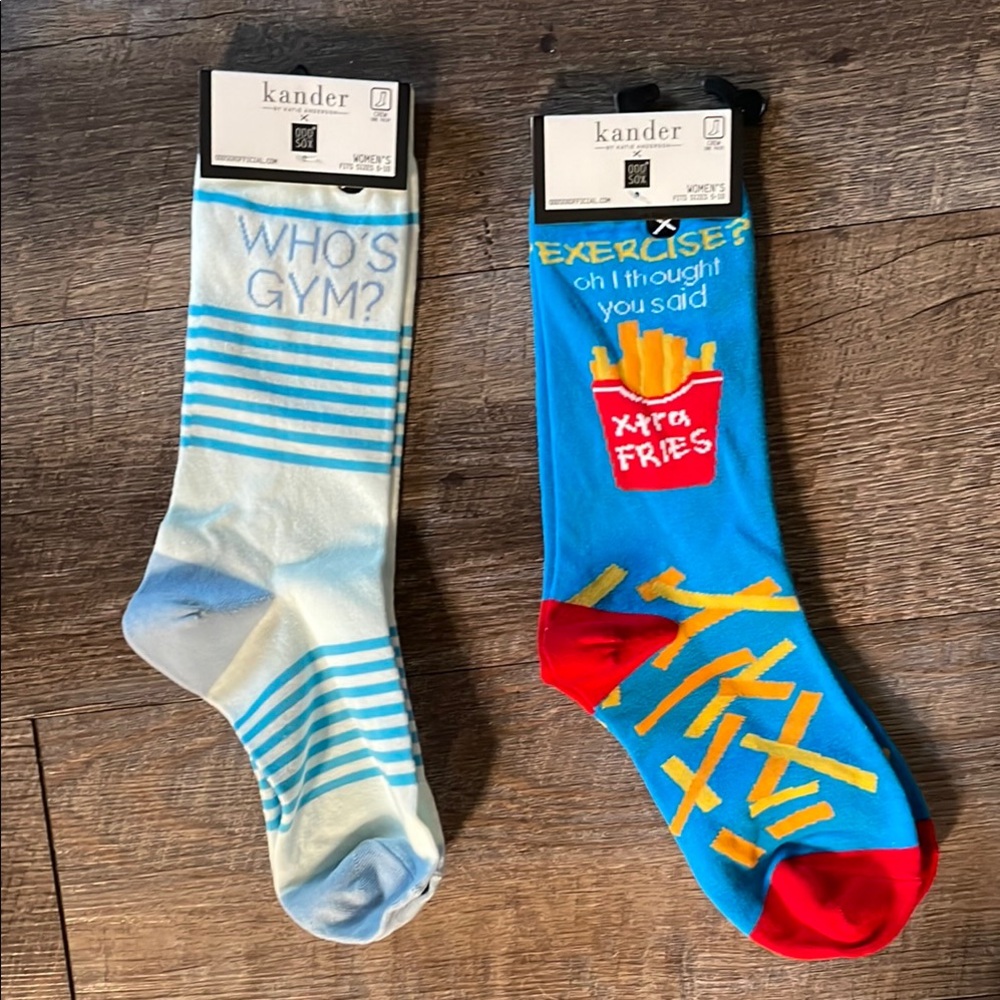 NWT kander by Katie Anderson odd sox funny socks - Two Pairs